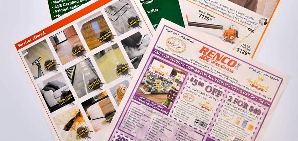 Ads in newspapers by Press Enterprise Commercial Printing